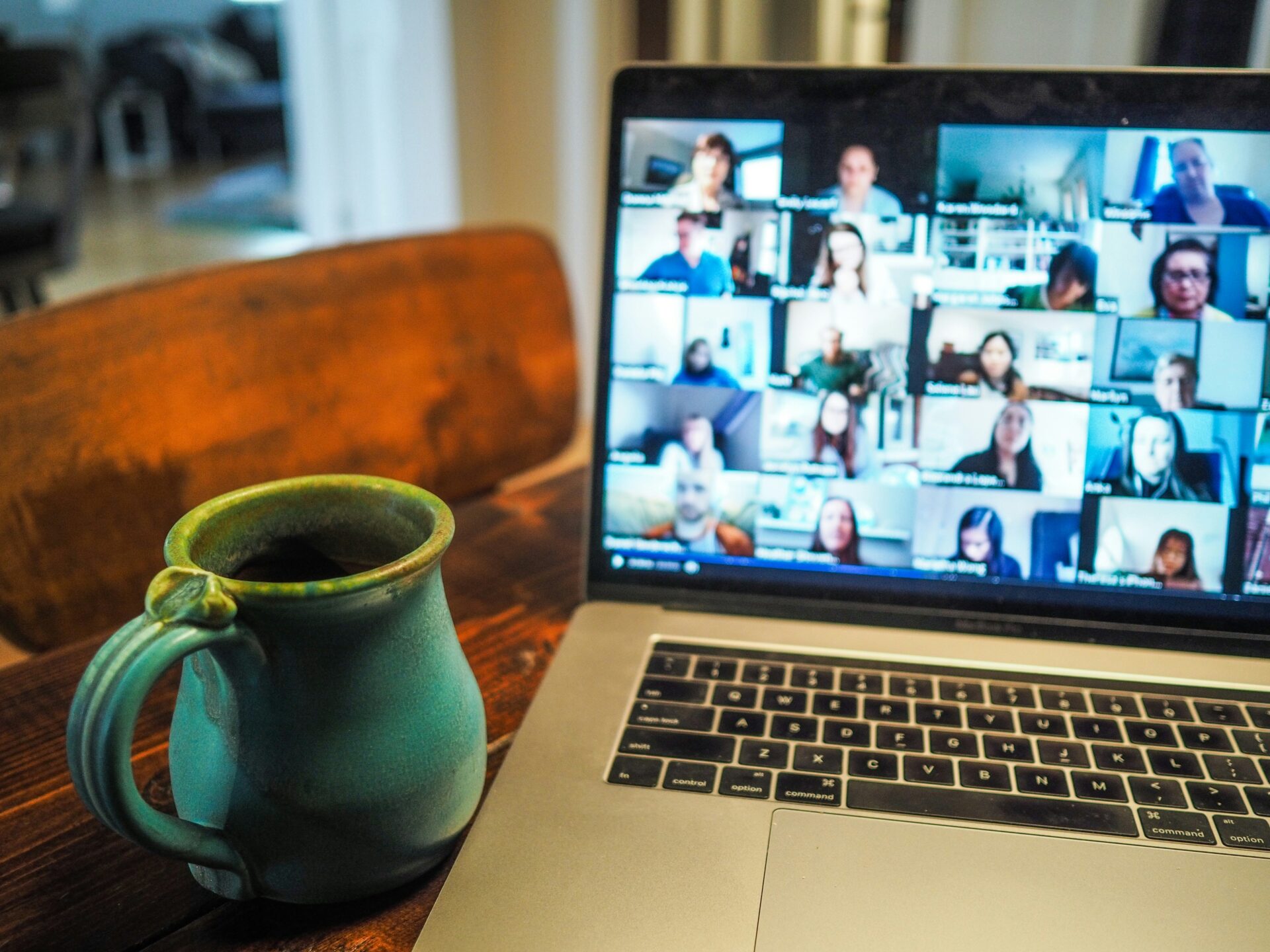 Hybrid workforce collaborating remotely and in-office